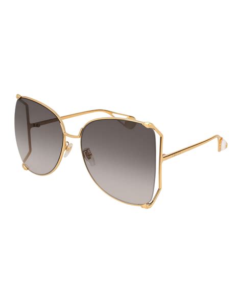 gucci gold butterfly sunglasses|Gucci grey butterfly ladies sunglasses.